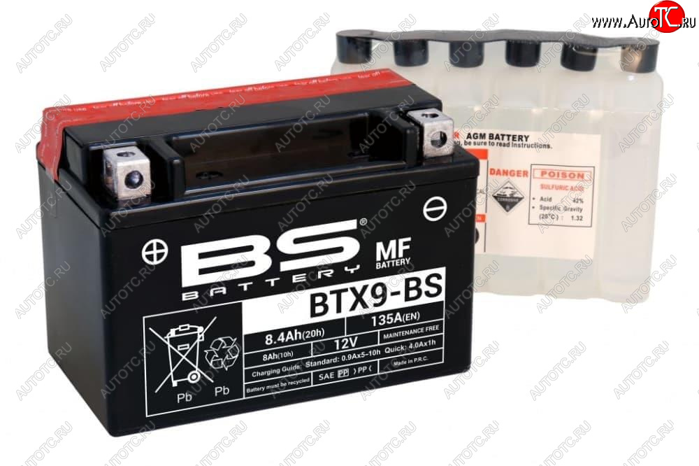 4 299 р. Аккумулятор BS-BATTERY BTX9-BSYTX9-BS  300621  с доставкой в г. Керчь