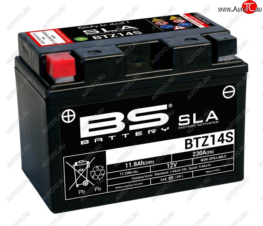 7 999 р. Аккумулятор BS-BATTERY BTZ14SYTZ14S SLA  300638  с доставкой в г. Керчь