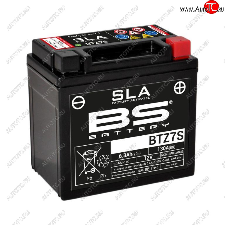4 949 р. Аккумулятор BS-BATTERY BTZ7SYTZ7S SLA  300635  с доставкой в г. Керчь