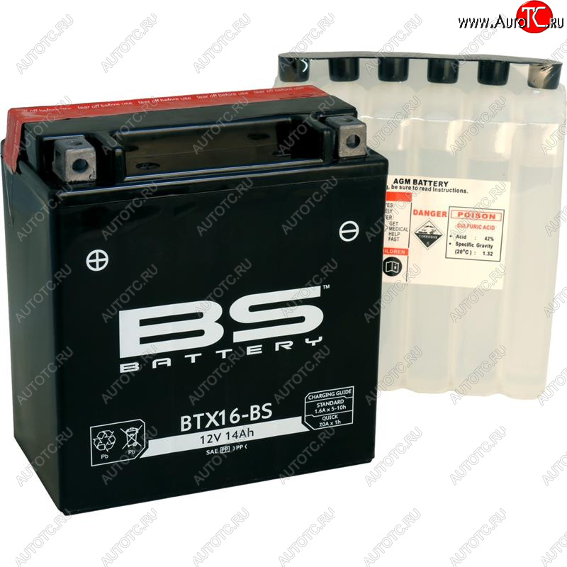 8 199 р. Аккумулятор BS-BATTERY BTX16-BSYTX16-BS  300609  с доставкой в г. Керчь