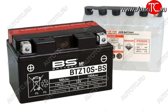5 199 р. Аккумулятор BS-BATTERY BTZ10S-BSYTZ10S-BS  300696  с доставкой в г. Керчь