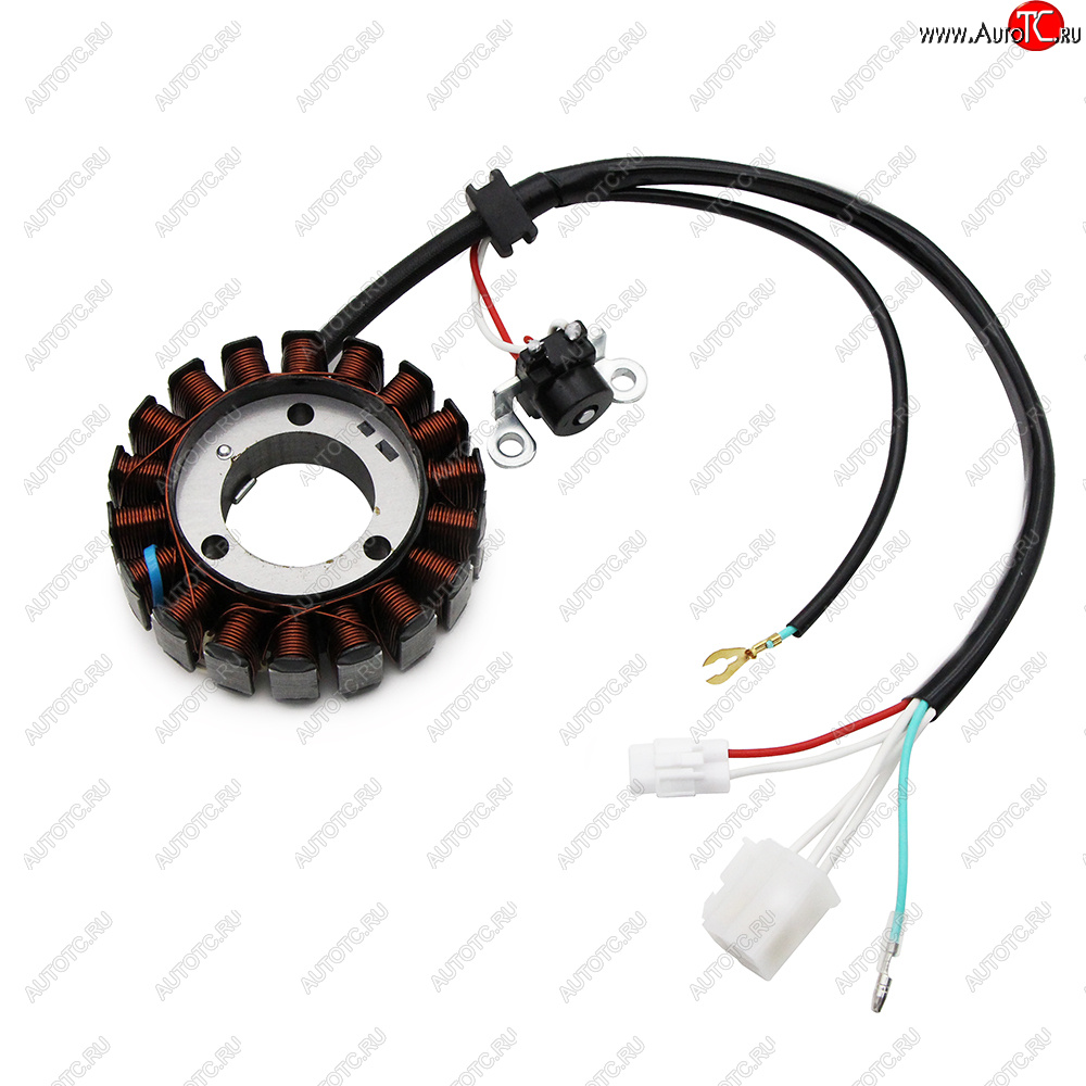 5 249 р. Статор генератора Yamaha YBR125 07-09, 10-14, YB125 2008 3D9-H1410-10, 3D9-H1410-11, 3D9-H1410-12  пм-00029604  с доставкой в г. Керчь