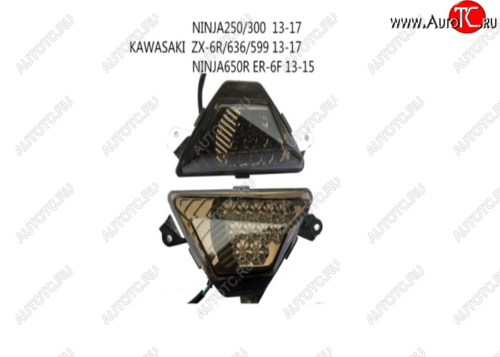 3 509 р. Поворотники Kawasaki ZX636 13-20, Ninja300R 13-18, ER-6F 12-20 Передние  пм-00019509  с доставкой в г. Керчь