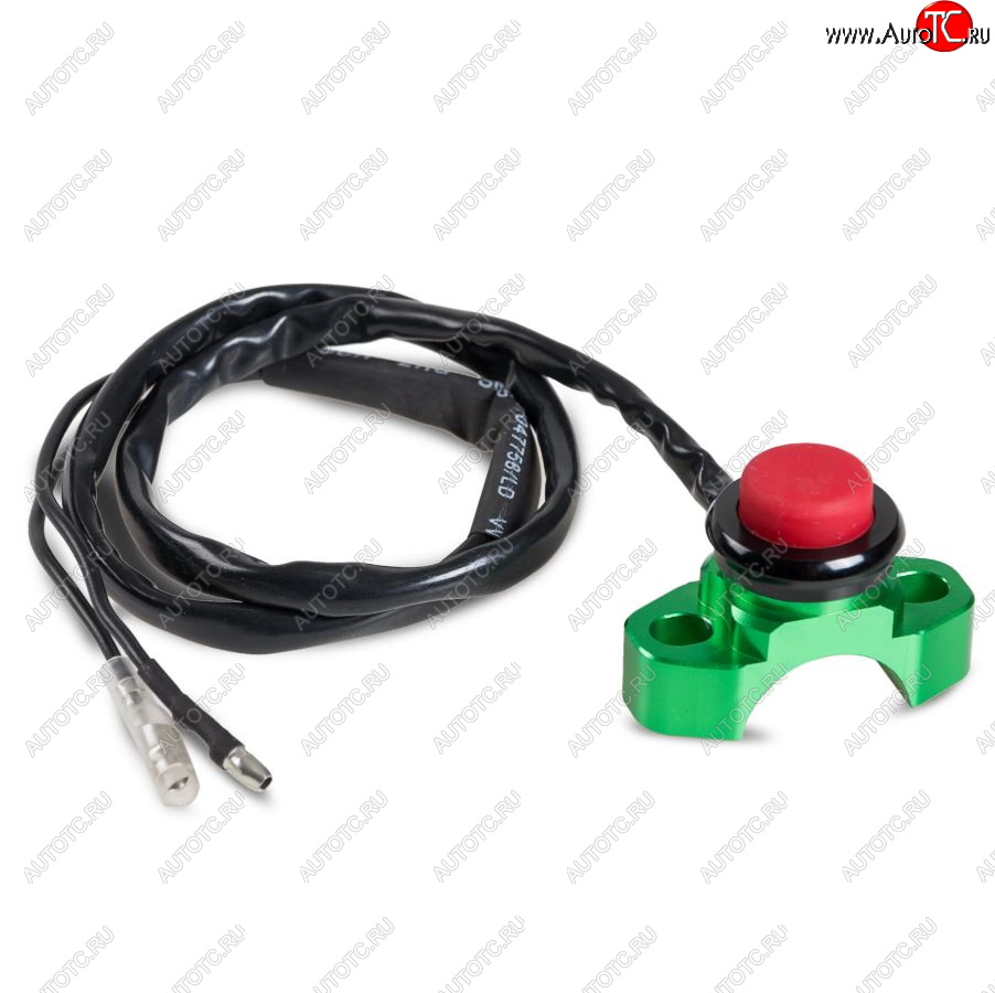 2 299 р. Выключатель двигателя SM-PARTS на рычаг сцепл.тормоза CNC зеленый  010263-290-4123  с доставкой в г. Керчь