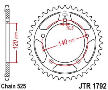 Звезда цепного привода JTR1792 48  jtr1792.48
