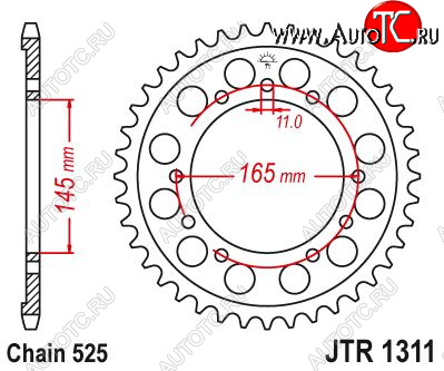 3 839 р. Звезда цепного привода JTR1332 43  jtr1332.43  с доставкой в г. Керчь