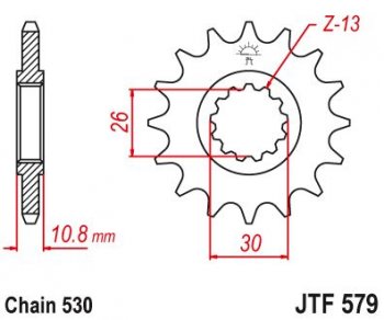 Звезда цепного привода JTF579 16  jtf579.16