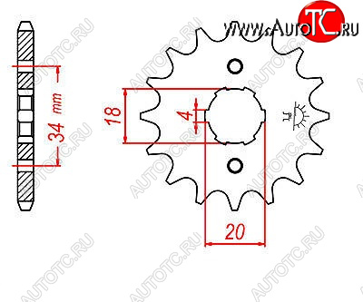 849 р. Звезда передняя ведущая Afam 20200 14 Зубов ( JTF259 14 )  пм-00017559  с доставкой в г. Керчь
