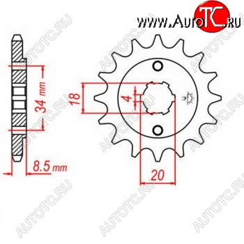 1 799 р. Звезда передняя ведущая Afam 20317 14 Зубов ( JTF270 14 )  пм-00017563  с доставкой в г. Керчь