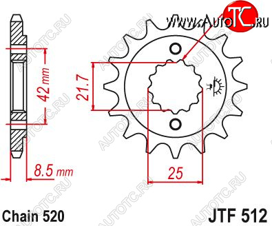 1 299 р. Звезда цепного привода JTF512 15  jtf512.15  с доставкой в г. Керчь