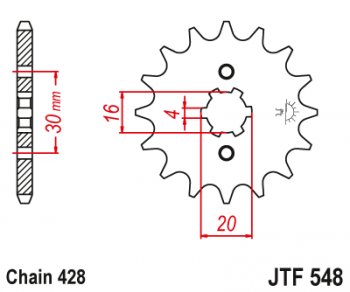Звезда цепного привода JTF548.14  jtf548.14