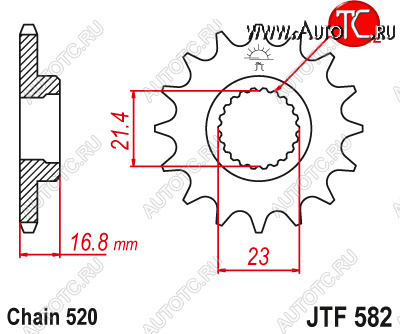 1 999 р. Звезда цепного привода JTF582.15  jtf582.15  с доставкой в г. Керчь