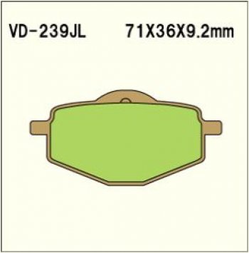 629 р. Тормозные колодки Vesrah VD 239JL	  пм-00005076  с доставкой в г. Керчь. Увеличить фотографию 1