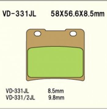 1 589 р. Тормозные колодки Vesrah VD 331JL	  пм-00005118  с доставкой в г. Керчь. Увеличить фотографию 1