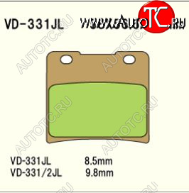 1 589 р. Тормозные колодки Vesrah VD 331JL	  пм-00005118  с доставкой в г. Керчь