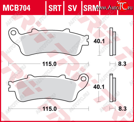 5 449 р. Тормозные колодки TRW MCB704SV  mcb704sv  с доставкой в г. Керчь