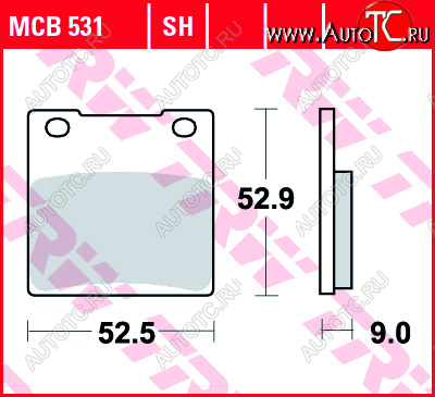 3 889 р. Тормозные колодки TRW MCB531SH  mcb531sh  с доставкой в г. Керчь