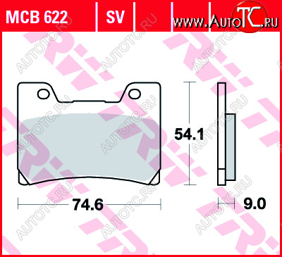 3 889 р. Тормозные колодки TRW MCB622SV  mcb622sv  с доставкой в г. Керчь