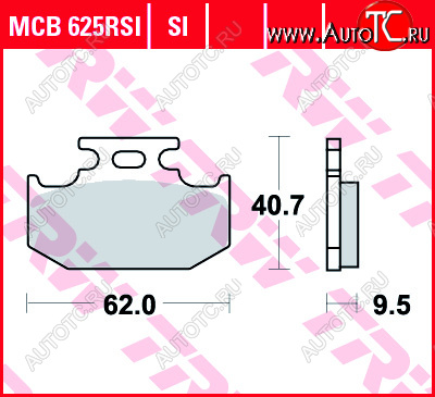 3 019 р. Тормозные колодки TRW MCB625SI  mcb625si  с доставкой в г. Керчь