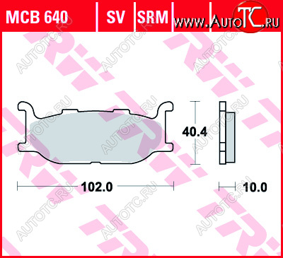 3 889 р. Тормозные колодки TRW MCB640SV  mcb640sv  с доставкой в г. Керчь