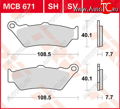 3 889 р. Тормозные колодки TRW MCB671SV  mcb671sv  с доставкой в г. Керчь