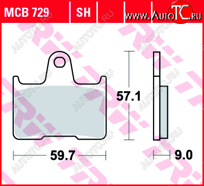 3 889 р. Тормозные колодки TRW MCB729SH  mcb729sh  с доставкой в г. Керчь