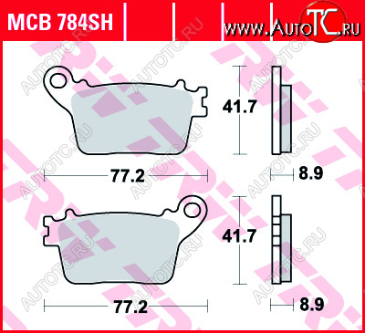3 889 р. Тормозные колодки TRW MCB784SH  mcb784sh  с доставкой в г. Керчь