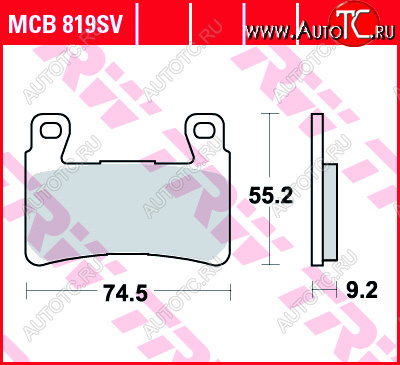 3 889 р. Тормозные колодки TRW MCB819SV  mcb819sv  с доставкой в г. Керчь