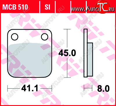 2 919 р. Тормозные колодки TRW MCB510SI  mcb510si  с доставкой в г. Керчь