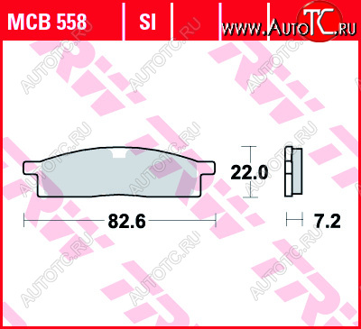 3 269 р. Тормозные колодки TRW MCB558SI  mcb558si  с доставкой в г. Керчь