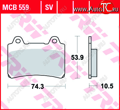 4 089 р. Тормозные колодки TRW MCB559SV  mcb559sv  с доставкой в г. Керчь
