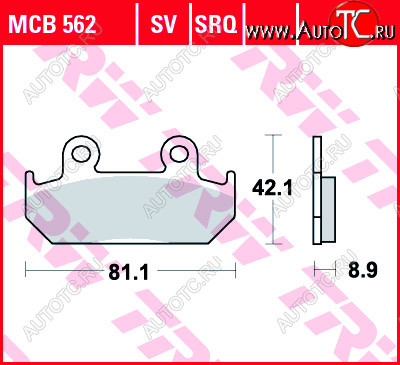 3 889 р. Тормозные колодки TRW MCB562SV  mcb562sv  с доставкой в г. Керчь