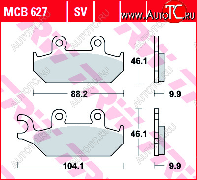 3 889 р. Тормозные колодки TRW MCB627SV  mcb627sv  с доставкой в г. Керчь