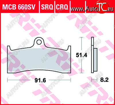 5 109 р. Тормозные колодки TRW MCB660SV  mcb660sv  с доставкой в г. Керчь