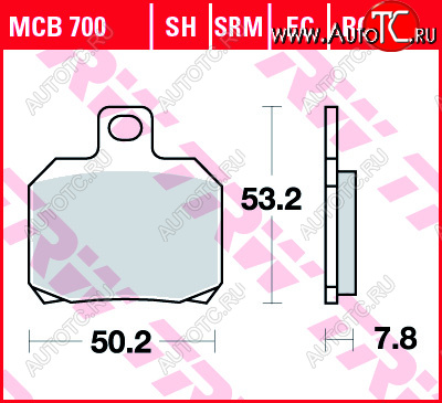 3 879 р. Тормозные колодки TRW MCB700SH  mcb700sh  с доставкой в г. Керчь