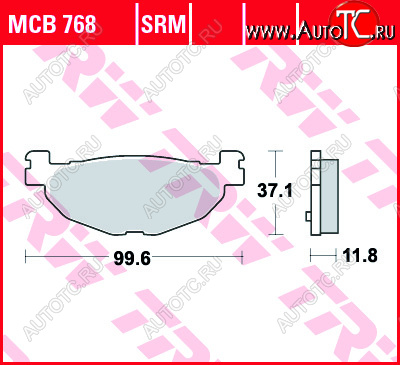 3 309 р. Тормозные колодки TRW MCB768  mcb768  с доставкой в г. Керчь