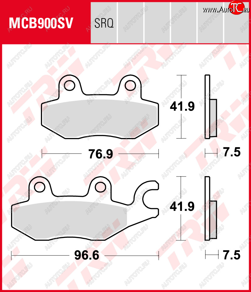 3 889 р. Тормозные колодки TRW MCB900SV  mcb900sv  с доставкой в г. Керчь