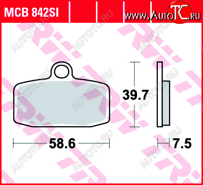 2 919 р. Тормозные колодки TRW MCB842SI  mcb842si  с доставкой в г. Керчь