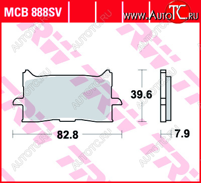 4 089 р. Тормозные колодки TRW MCB888SV  mcb888sv  с доставкой в г. Керчь