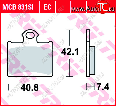 2 919 р. Тормозные колодки TRW MCB831SI  mcb831si  с доставкой в г. Керчь