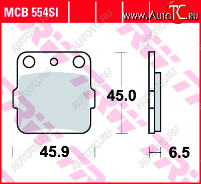 3 269 р. Тормозные колодки TRW MCB554SI  mcb554si  с доставкой в г. Керчь
