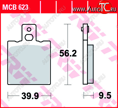 2 919 р. Тормозные колодки TRW MCB623  mcb623  с доставкой в г. Керчь