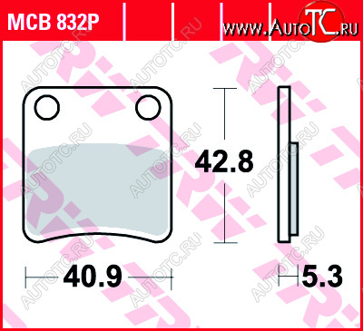 2 339 р. Тормозные колодки TRW MCB832P  mcb832p  с доставкой в г. Керчь