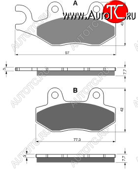 2 169 р. Тормозные колодки Gold-Fren 002 AD  002 ad  с доставкой в г. Керчь