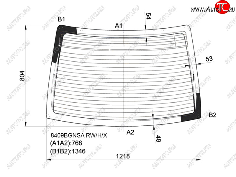 7 999 р. Стекло заднее (Цвет зеленый Обогрев Антенна) Toyota Corolla (E180) 12-19 XYG 8409BGNSA RW/H/X  с доставкой в г. Керчь