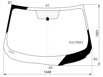5 399 р. Стекло лобовое Evolute i-PRO 22- KMK EVLT0001  с доставкой в г. Керчь. Увеличить фотографию 1