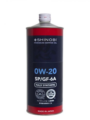 Масло моторное синтетическое SHINOBI SPGF-6A 0W-20 1L SHINOBI SH0003