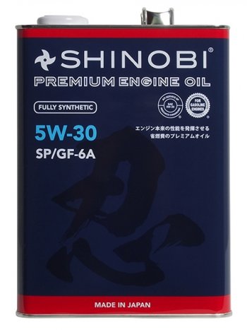3 999 р. Масло моторное синтетическое SHINOBI SPGF-6A 5W-30 4L SHINOBI SH0008  с доставкой в г. Керчь. Увеличить фотографию 1