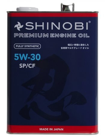 3 899 р. Масло моторное синтетическое SHINOBI SPGF-5CF 5W-30 4L SHINOBI SH0032  с доставкой в г. Керчь. Увеличить фотографию 1