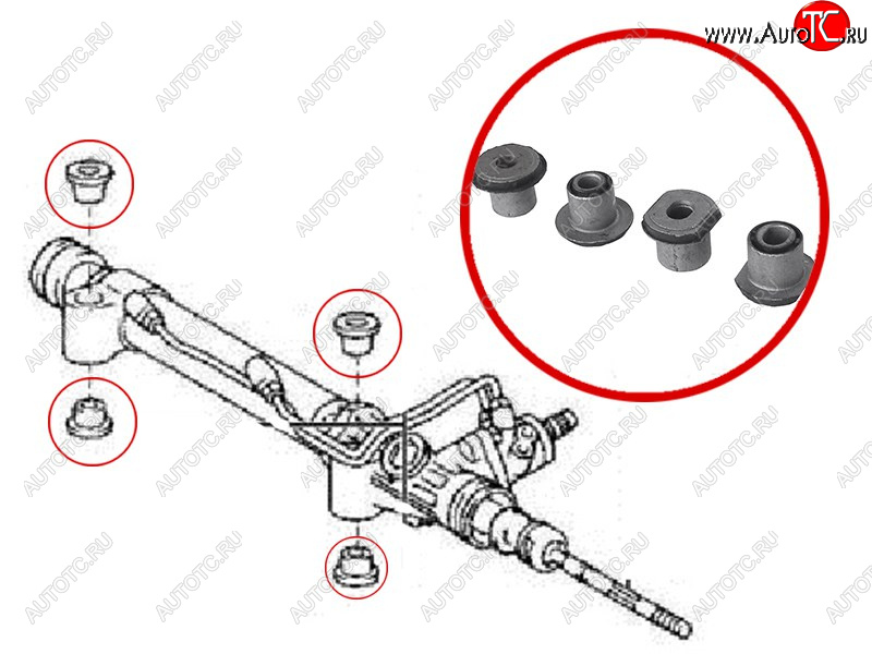 849 р. Втулка рулевой рейки Toyota Land Cruiser Prado (J120) 02-09  Lexus GX 02-09  Toyota 4Runner 02-09 SAT ST-44200-35061B  с доставкой в г. Керчь